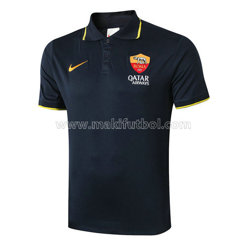 camiseta as roma polo 2019-2020 azul